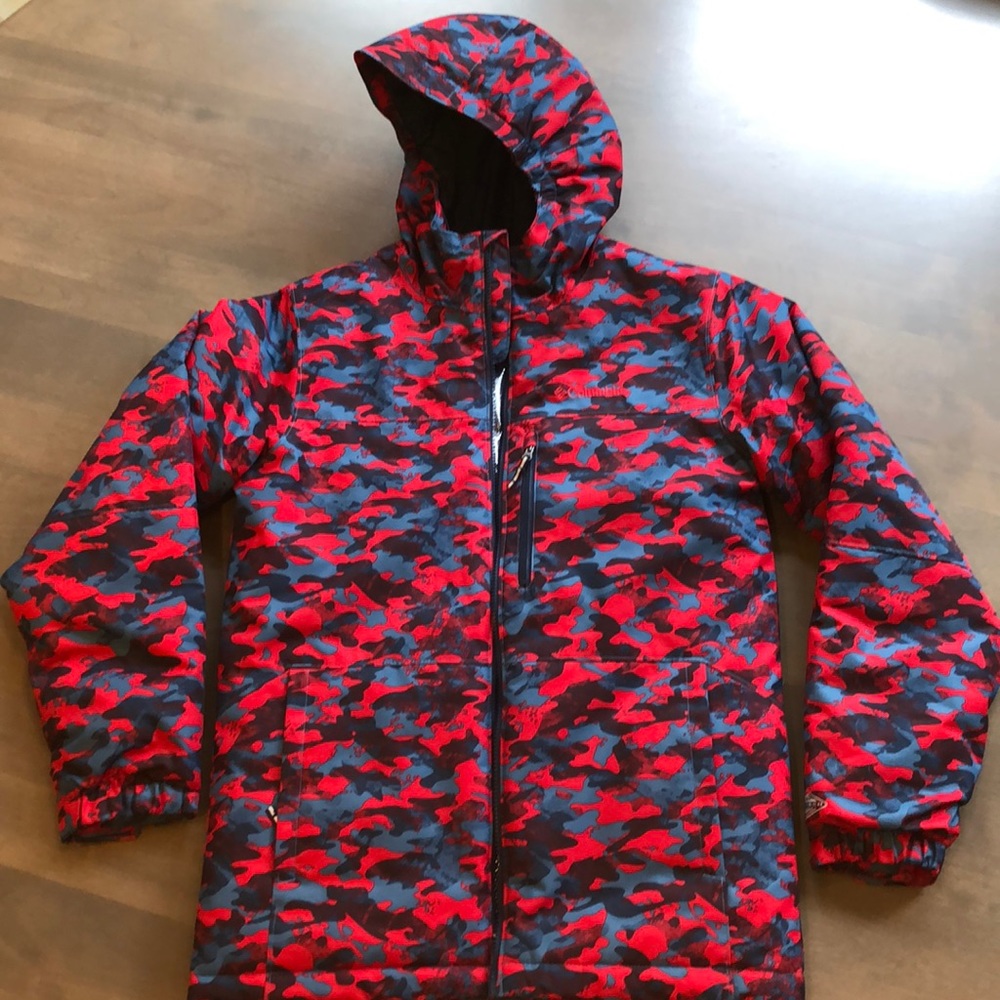 COLUMBIA Magic Mile Boys Red/Gray Camo Jacket